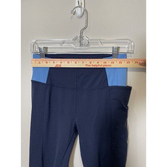 Sweaty Betty Super Soft Crop 7/8 Leggings Blue Size US 6 Athleisure Colorblock - Picture 5 of 8